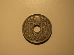 Foreign Coins: 1931 France 5 Centimes