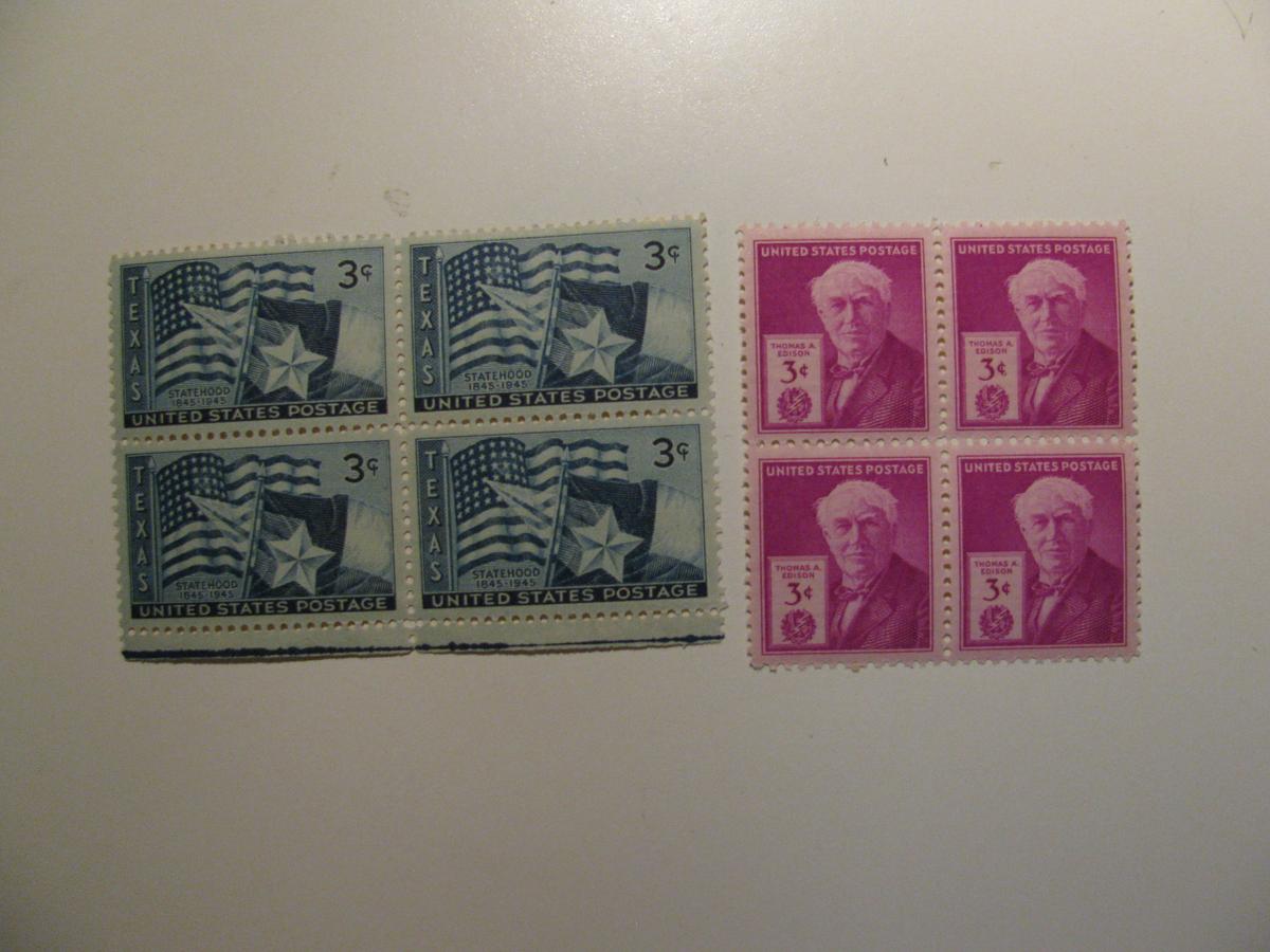 8 Vintage Unused Mint U.S. Stamps