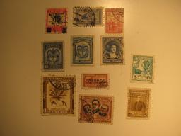 Vintage stamps set of: Colombia