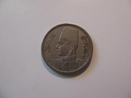 Foreign Coins:  1938 Egypt 10 unit coin