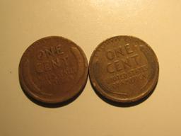 US Coins: 2x1916 Wheat pennies