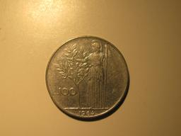 Foreign Coins:  1964 Italy 100 Lires