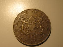 Foreign Coins:  1978 Kenya 10 cents