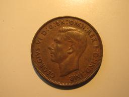 Foreign Coins:  WWII 1942 Australia 1 Penny