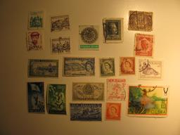 Vintage stamps set of: Poland & New Zealand