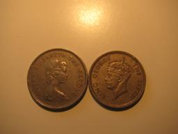 Foreign Coins: 1978 Hong Kong $1& 1951 50 Cents