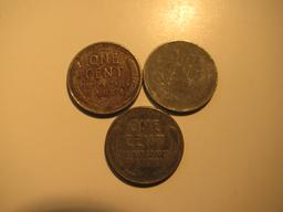 US Coins: 3x 1943 Steel pennies