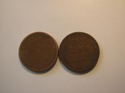 US Coins: 2x1911 Wheat pennies