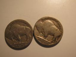 US Coins: 2x Buffalo 5 cents