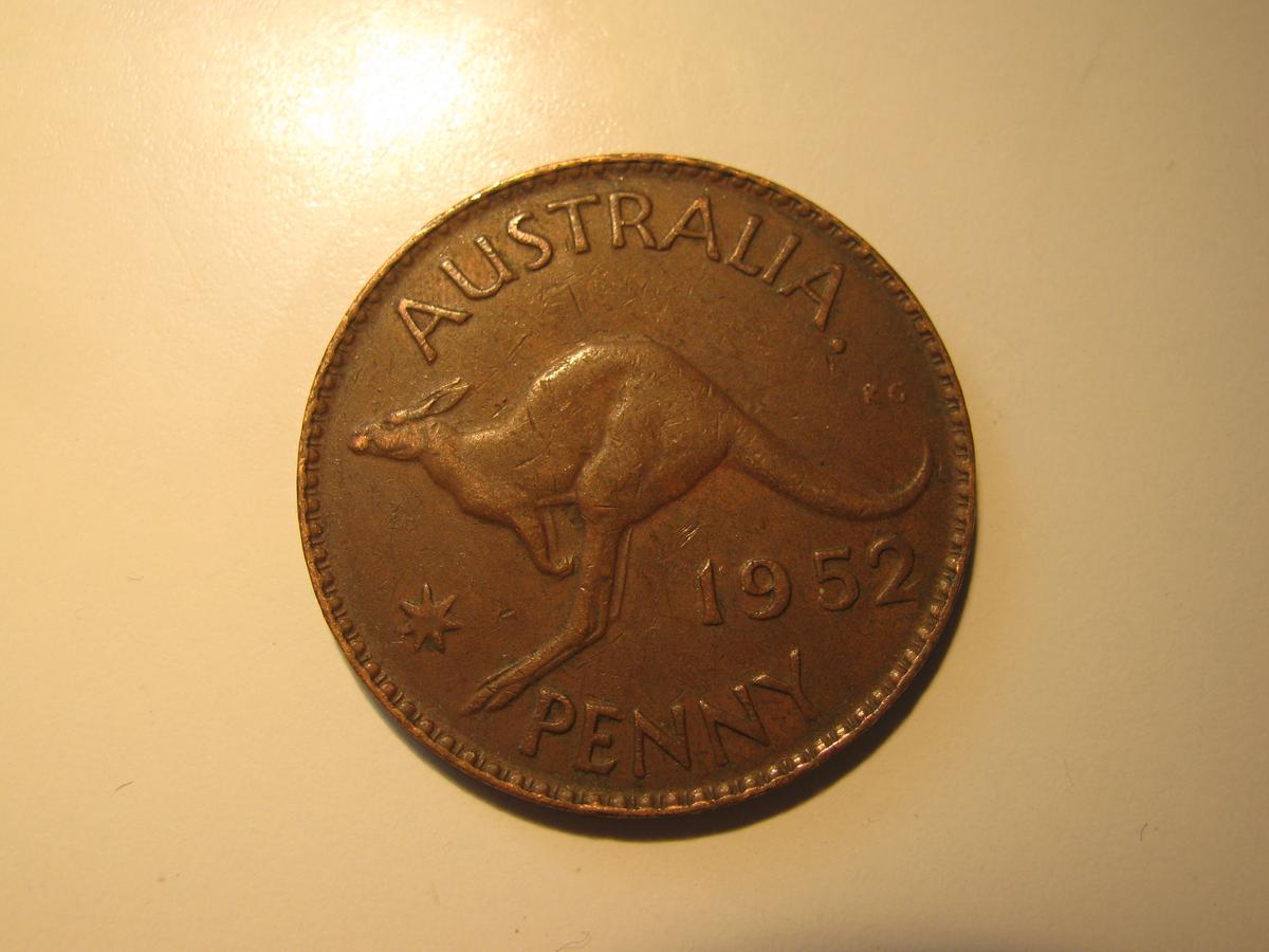 Foreign Coins:  1952 Australia 1 cent