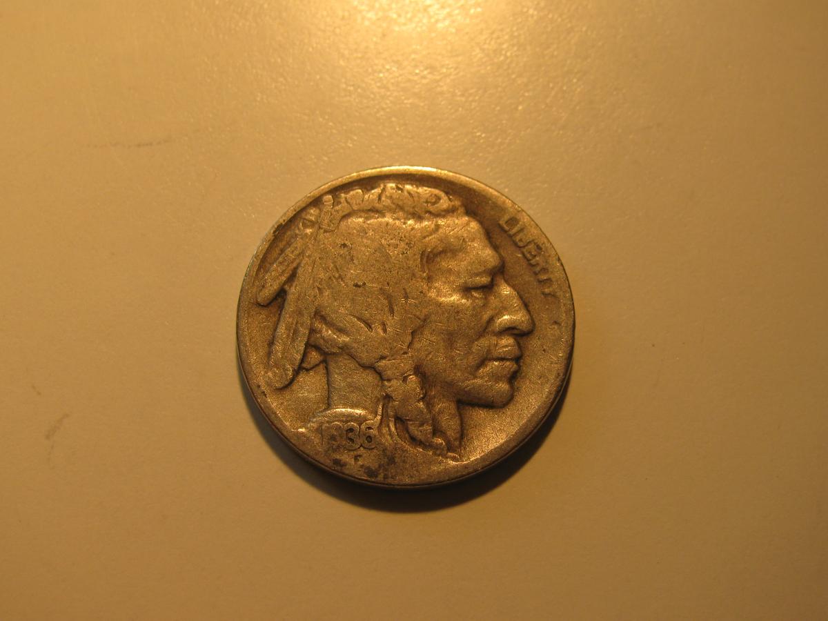 US Coins: 1936-D Buffalo 5 Cents