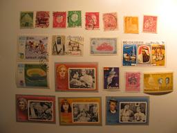 Vintage stamps set of: Ajman, Fujerieh, Dubai, Ghana, Togolaise & Germany