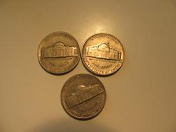 US Coins: 3x1938 5 Cents