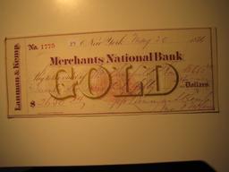 Vintage Check: 1876 Mechants National Bank