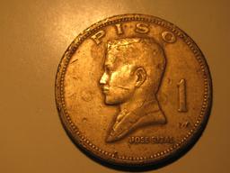 Foreign Coins: 1972 Philippines 1 Piso big coins