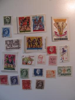 Vintage stamps set of: Greenland, Canada & Guinea