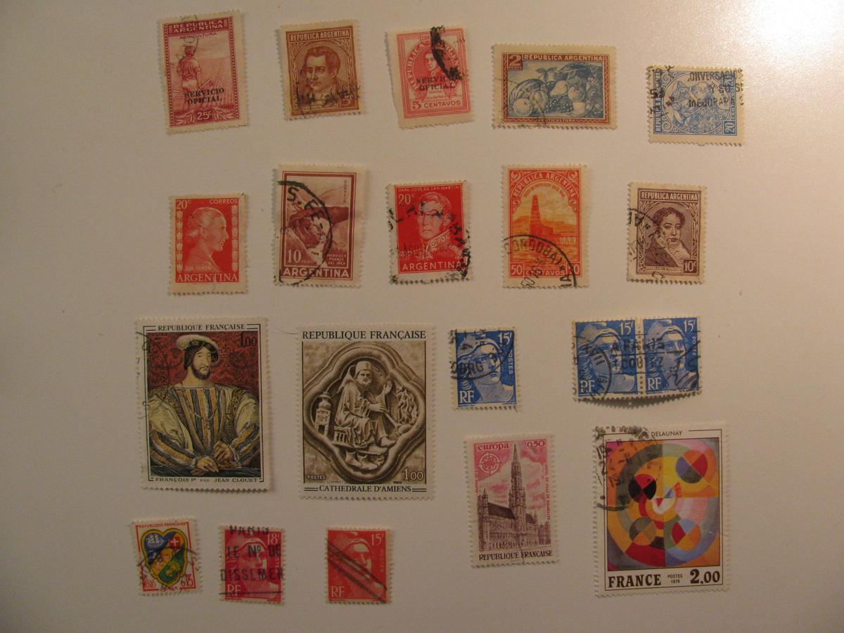Vintage stamps set of: France & Argentina