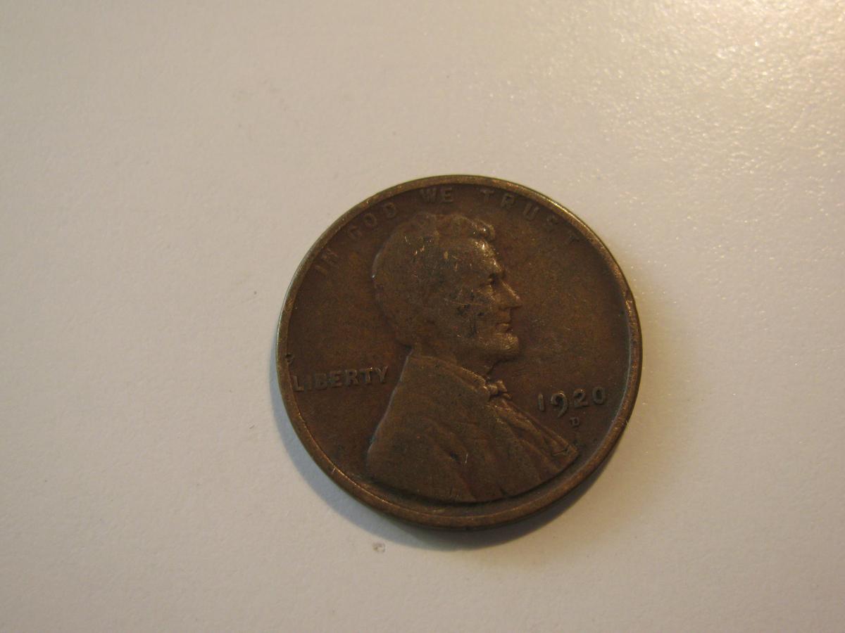 US Coins: 1x1920-D Wheat Pennies