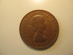 Foreign Coins: 1961 Australia Penny