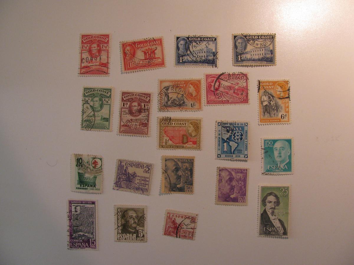 Vintage stamps set of: Spain & Gold Coast