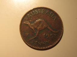 Foreign Coins: 1953 Australia Penny