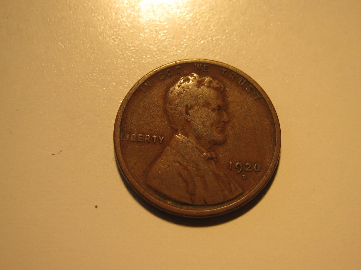 US Coins: 1x1920-D Penny