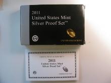 2011 -S US Mint Silver Proof Set with Certificate & Box