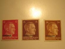 3 Nazi Occupied Ukraine Unused  Stamp(s)