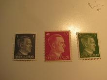 3  Nazi Germany Unused  Stamp(s)