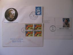3x First Day Issue Stamps (2 on Envelope & Post Card)