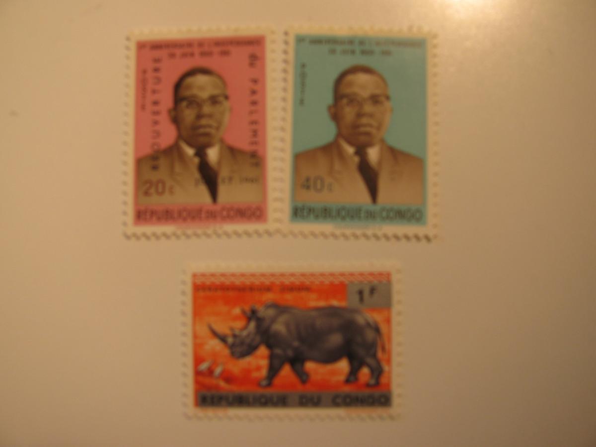 3 Congo Unused  Stamp(s)