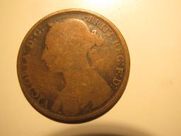 1889 Great Britain Penny (Queen Victoria Era)