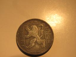 Foreign Coins: WWII 1942 Belgium 1 Franc