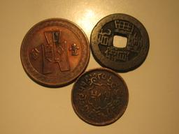 Foreign Coins: 3x Asian coins