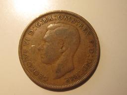 Foreign Coins: 1940 (WWII) Great Britain Penny