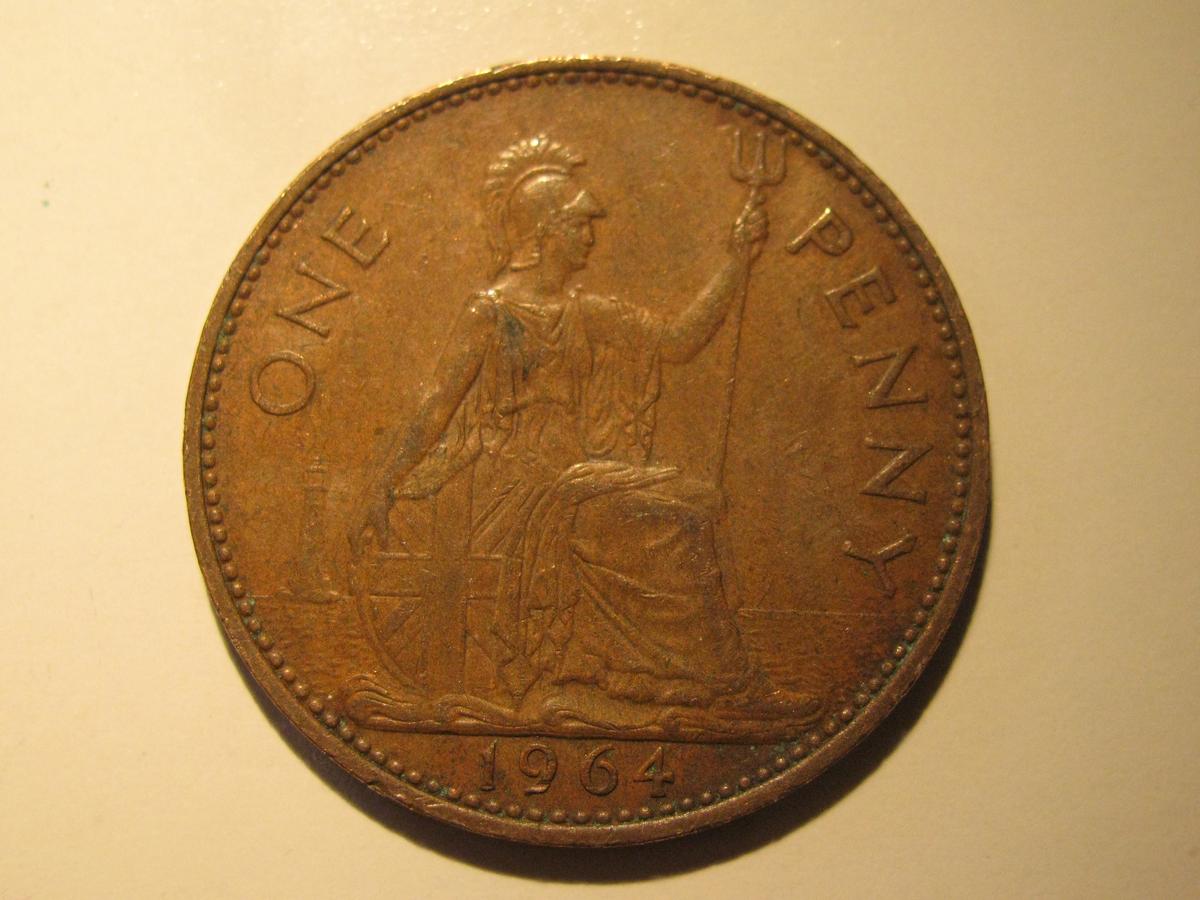 Foreign Coins: 1964 Great Britain Penny