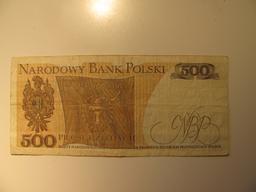 Foreign Currency: 1982 Poland 500 Zlotych