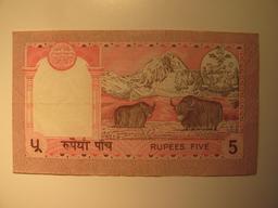 Foreign Currency: Nepal 5 Rupees