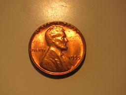 US Coins: 1xBU/Clean 1955 Wheat penny