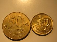 Foreign Coins: 2 Israel Coins