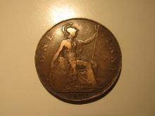 Foreign Coins: 1922 Great Britain Penny