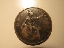 Foreign Coins: 1919 Great Britain Penny
