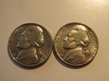 US Coins: 2x1962-D BU/Clean 5 Cents