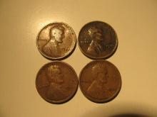 US Coins: 4x1926 Wheat Pennies