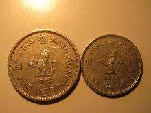 Foreign Coins:  1960 & 1980 Hong Kong Dollars