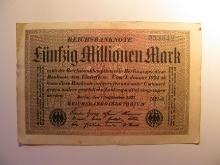 Foreign Currency: 1923/1924 Germany 50 Million Mark