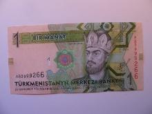 Foreign Currency: Turkmenistan 1 Manat