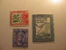 3 Zanzibar Unused  Stamp(s)