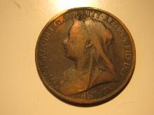 1898 Great Britain Penny (Queen Victoria Era)