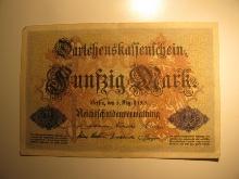 Foreign Currency: WWI 1914 Germany 50 Mark